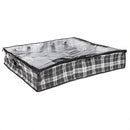 1 of 4:Range-chaussures Home Basics Plaid non tissé, 11 paires, avec couvercle transparent, noir 