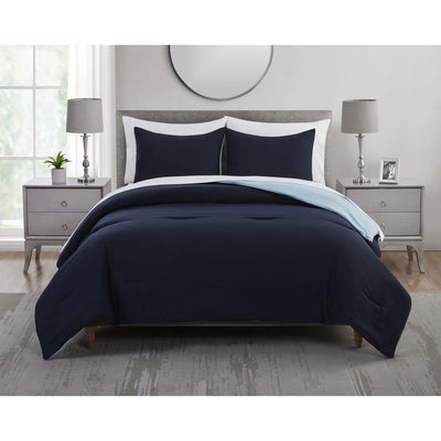 2 of 5:VCNY Solid Soft Wash Comforter Set 