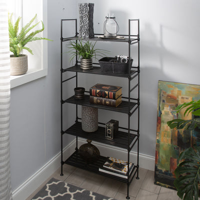 2 of 4:Neu Home 5 Tier Freestanding Shelf in Espresso 