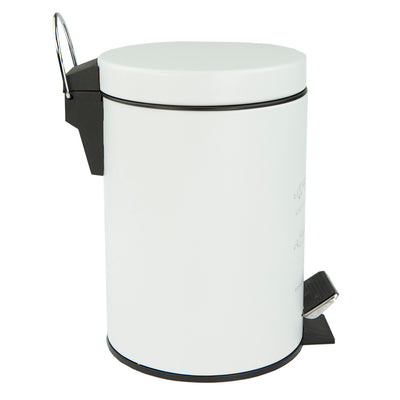 6 of 8:Home Basics Paris Design Cubo de Basura, Blanco, 3 Litros 