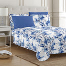 1 of 4:PREMIUS 4-6 Piece Printed Wrinkle-Free Sheet Set, Bluesome 