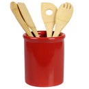1 of 4:Pot à ustensiles en céramique émaillée Home Basics, rouge 