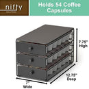 4 of 5:Nifty 3-Tier Holder & Storage, 54 K-Cups Pod Pack Capacity Rack Satin Finish, Black 