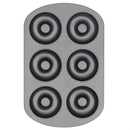 3 of 4:Home Basics 6-Cup Non-Stick Donut Pan, Black 