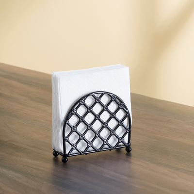 5 of 6:Porte-serviettes sur pied Home Basics Lattice Collection, noir 