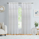 2 of 6:Vanessa Embroidered Rod Pocket Window Curtain Panel with Attached Valance, 54x84 Inches 