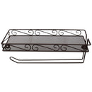 6 of 10:Porte-essuie-tout mural avec panier Home Basics Scroll Collection, bronze 