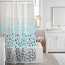 2 of 3:Bath Bliss Raindrop Design PEVA Shower Curtain in Ombre 