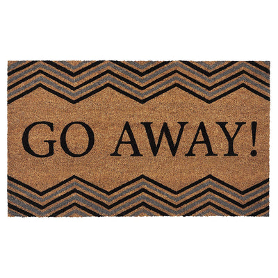 4 of 6:Achim Go Away Printed Coir Doormat, Brown, 18x30 Inches 