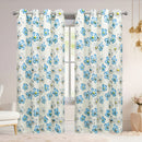 3 of 6:Krista Floral Room Darkening Grommet Window Curtain Panel, 54x84 Inches 