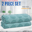 29 of 31:PREMIUS 2 Pack Circles 100% Cotton Yarn Dyed Bath Towel, 27x54 Inches 