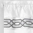 3 of 40:Paige Embroidered Kitchen Curtain and Valance Set, Tiers 55x36, Valance 55x13 Inches 