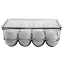 3 of 6:Home Basics 12 Egg Plastic Holder with Lid, Clear 