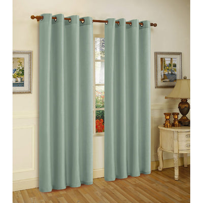 15 of 17:Panneau de fenêtre à œillets en fausse soie Melanie de qualité supérieure, 55 x 108 pouces 