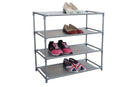 2 of 6:Home Basics 12 Pair Non-Woven Multi-Purpose Stackable Shoe Rack, Grey, 24.5x12x24 Inches 