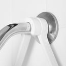 3 of 4:Home Basics Carrito de ducha de plástico perforado de 2 niveles con ventosas, color blanco 