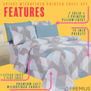 11 of 12:PREMIUS Premium Geoseph 4 & 6 Piece Microfiber Printed Wrinkle-Free Sheet Set 