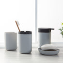 1 of 4:Bath Bliss 2 Tone Contemporary 4 Piece Bathroom Ensemble in Grey 