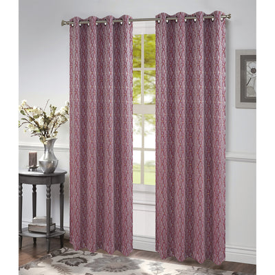 2 of 7:Sara Jacquard Grommet Window Panel, 54x84 Inches 