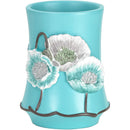 8 of 8:Poppy Fields Complete Bath Ensemble Decor Set, Aqua, All Sold Separately 