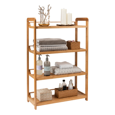 2 of 4:Neu Home Deluxe 4 Tier Bamboo Shelf 