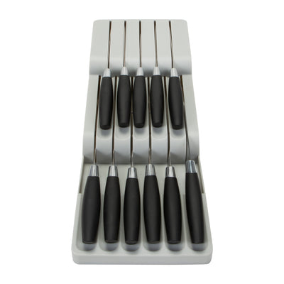 1 of 4:Kitchen Details 2 Tier in Drawer Knife Organizer in Grey 