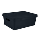 1 of 4:Simplify Medium Vinto Storage Box with Lid in Charcoal 