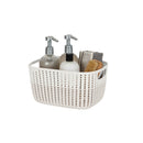 3 of 4:Simplify 2-Tone Decorative Medium Storage Basket in Ivory 