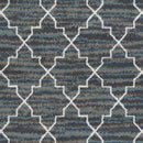 11 of 13:Capri 3-Piece Crosshatch Design Rug Set, Blue-Gray, 5x7 Feet 