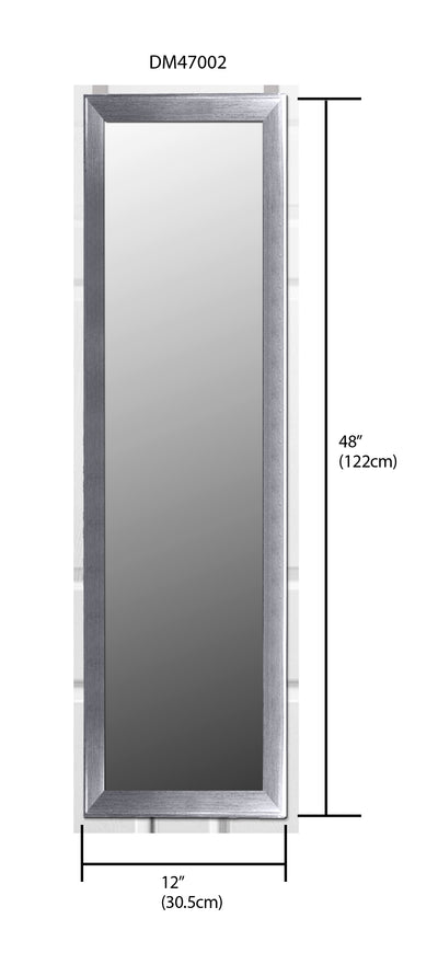 3 of 3:Miroir de porte Home Basics, argenté 