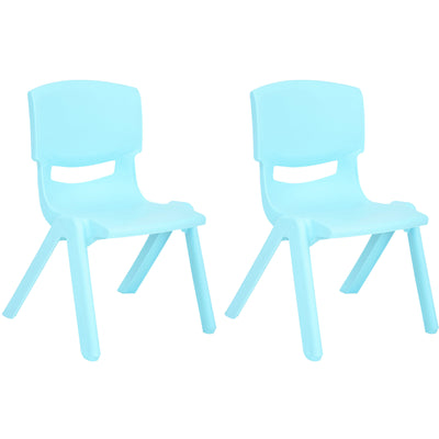 1 of 7:JOON Stackable Plastic Kids Learning Chairs, Baby Blue, 20.5x12.75X11 Inches, 2-Pack (Pack of 2) 