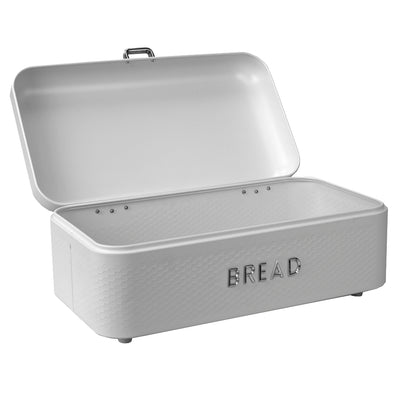 2 of 5:Home Basics Soho Bread Box, Matte White, 16.5x9x7 Inches 
