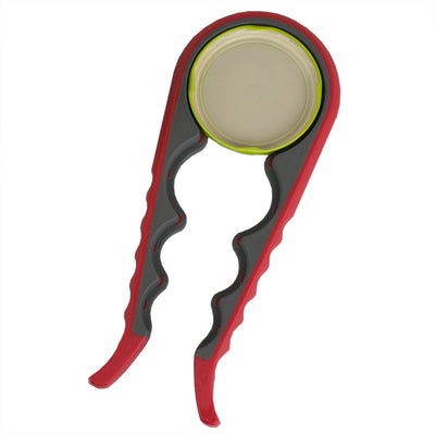1 of 6:Ouvre-bocal multifonction en plastique Home Basics, rouge 