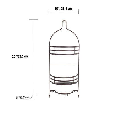 5 of 5:Home Basics 2 Tier Shower Caddy, Espresso 
