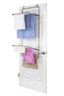 1 of 6:Home Basics Steel Over the Door Towel Dryer Rack, Grey 