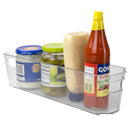 1 of 3:Home Basics Small Plastic Fridge Bin with Handle, Clear 