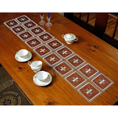 12 of 21:Blossom Embroidered Vintage Lace Design Table Runner 