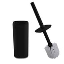 1 of 4:Bath Bliss Acrylic Square Toilet Brush Set in Black 