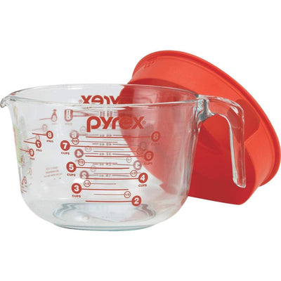 5 of 5:Pyrex Microwave and Oven Safe Glass Measuring Cup Set, 8 Cups 