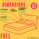 20 of 28:PREMIUS Leo Soft Wrinkle-Free Microfiber Sheet Set, Navy-Gold 