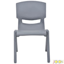 4 of 7:Chaises d'apprentissage empilables en plastique JOON pour enfants, gris foncé, 52,1 x 32,7 x 28 cm, lot de 2 (lot de 2) 