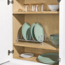 5 of 6:Support à assiettes en acier recouvert de vinyle Home Basics, argenté 