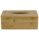 3 of 5:Home Basics Rectangle Bamboo Tissue Box Cover, Natural 