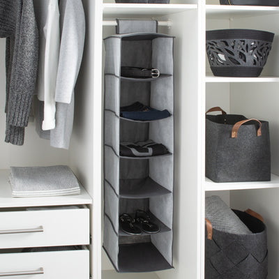 3 of 3:Organiseur de placard Simplify à 6 étagères, gris 
