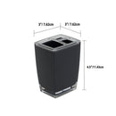 5 of 5:Home Basics Acrylic Plastic Toothbrush Holder, Black 