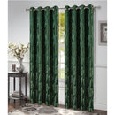 5 of 8:Azure Floral Jacquard Grommet Window Panel, 54x84 Inches 