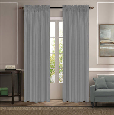 7 of 17:Melanie Faux Silk Rod Pocket Window Panel, 55x84 Inches 
