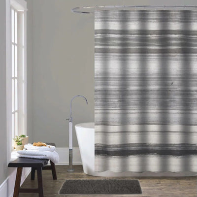 1 of 5:Doral 14 Piece Chenille Non-Slip Bath Rug with Shower Curtain Set 