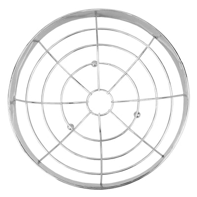 3 of 4:Home Basics Pave Large Capacity Decorative Non-Skid Steel Fruit Bowl, Chrome 