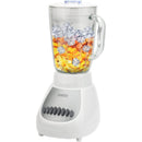 1 of 2:Mixeur de comptoir Dominion 10 vitesses en acier inoxydable avec récipient en plastique, blanc, 48 onces  